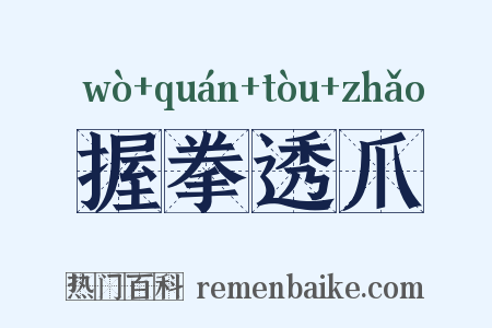 握拳透爪是什么意思的图片